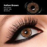 1 Pair Brown Disposable Small Diameter Lens, Contact Lenses For Daily
