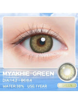 1 Pair Natural Color Soft Contact Lens for Eyes Lenses Yearly Use 14.2mm Green