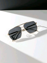 1 Pair Retro Asymmetric Polygon Metal Double