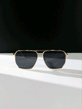 1 Pair Retro Asymmetric Polygon Metal Double