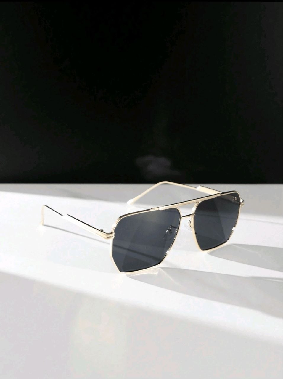 1 Pair Retro Asymmetric Polygon Metal Double