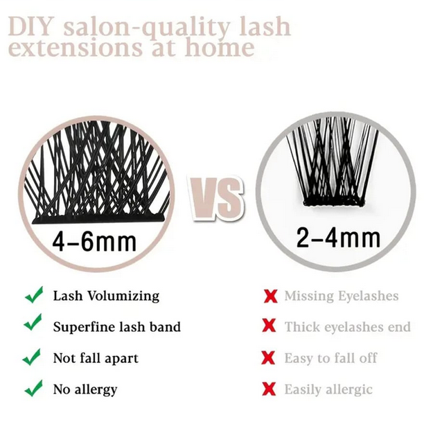 120pcs Set Individual Cluster False Eyelashes, DIY Eyelash Extension 10-16mm