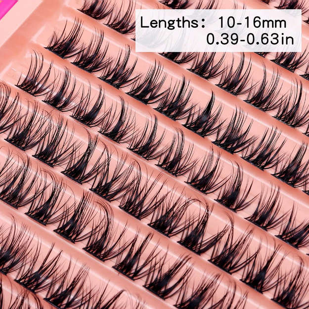 120pcs Set Individual Cluster False Eyelashes, DIY Eyelash Extension 10-16mm
