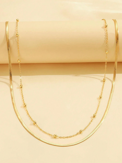 14K Gold/Silver Plated Women's Waist Chain, Multi-Layer Belly Chain Waist Bead Chain Waterproof Snake