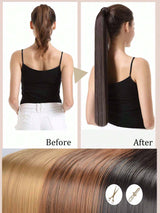 26Inch Long Wrap-Around Synthetic Hair Extension Ponytail