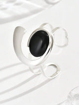 1PC Fashion Exaggerated Design Sense Geometric Metal Style Minimalist Open Bracelet Suitable Silver