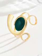 1PC Fashion Exaggerated Design Sense Geometric Metal Style Minimalist Open Bracelet Suitable Yellow Gold