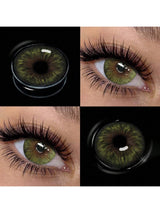 1 Pair Green Disposable Cosmetic Contact Lenses