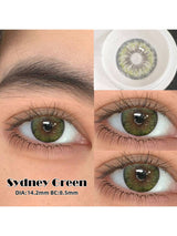 1 Pair Green Disposable Cosmetic Contact Lenses