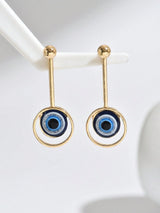 1 Pair Minimalist &amp; Unique Women Fashion Earrings, Vintage Turkish Blue Eye Pendant