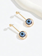 1 Pair Minimalist &amp; Unique Women Fashion Earrings, Vintage Turkish Blue Eye Pendant