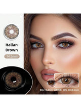 1 Pair Of Natural Brown Soft Contact Lenses, Yearly Replacement, 14.5mm Diameter