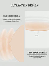 1 Pair Reusable Solid Color Nipple Covers With Storage Box, 8cm Thin Invisible Bra Pasties Suitable