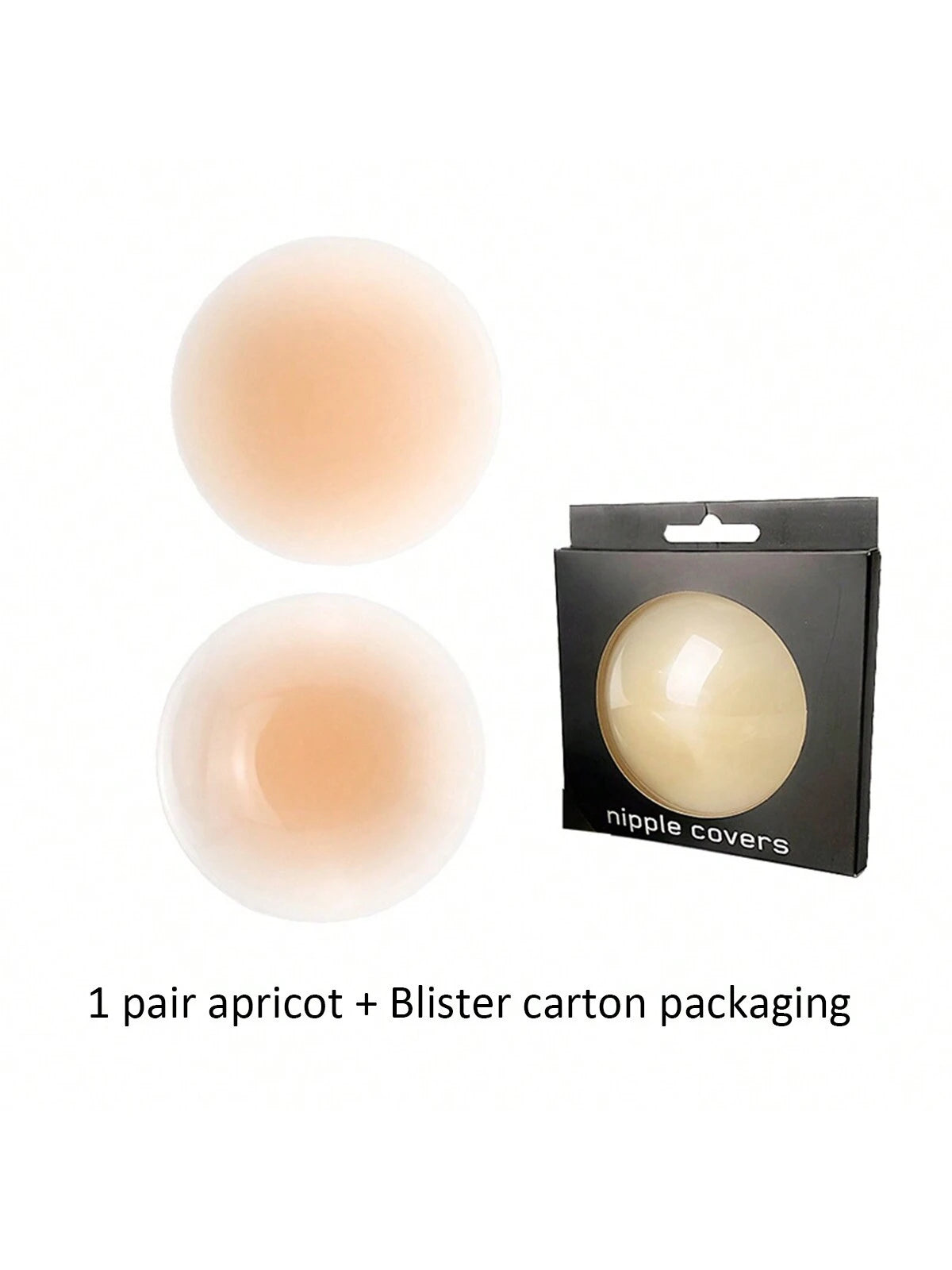 1 Pair Reusable Solid Color Nipple Covers With Storage Box, 8cm Thin Invisible Bra Pasties Suitable