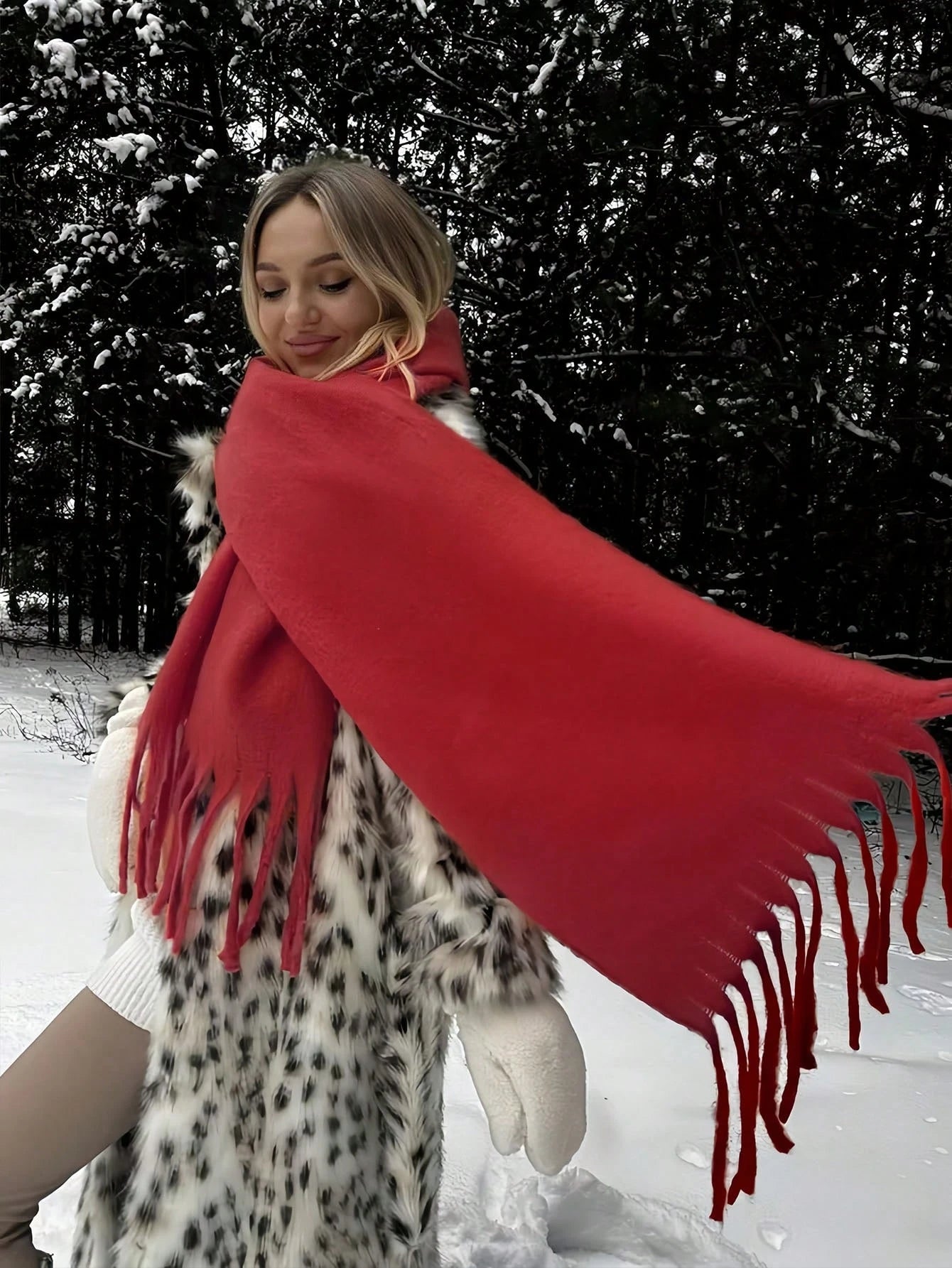 1 Women'solid Color Mohair Scarf Female Autumn Winter