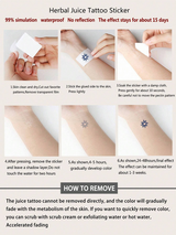 1pc Butterfly Heartbeat Phrase Tattoo Sticker 7-14 Days Waterproof