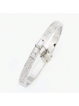1pc Fashionable Luxurious Stainless Steel Silver Lock Bracelet