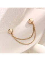 1pc Adjustable Magnetic Pant Clips &amp; Sleeve Clips - Durable Alloy Hem Clips 2-piece Set/Gold 2 Pieces