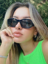 1pc Asymmetrical Small Frame Fashion Glasses, Polygon Unique Street Style Fashion Glasses