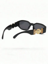 1pc Asymmetrical Small Frame Fashion Glasses, Polygon Unique Street Style Fashion Glasses