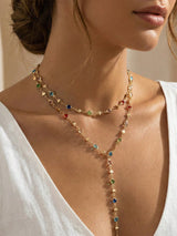 1pc Fashionable Colorful Tassel Necklace, Unique Y-Shaped Necklace
