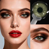 1 Pair/2 Pieces Lalens New Release Small Pupil Natural Oliver Colored Contact Lenses