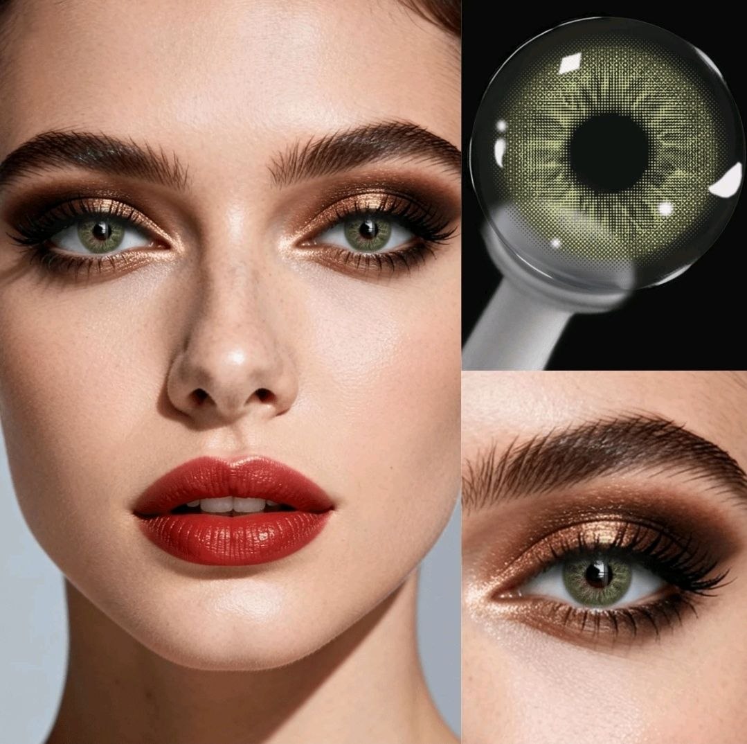 1 Pair/2 Pieces Lalens New Release Small Pupil Natural Oliver Colored Contact Lenses