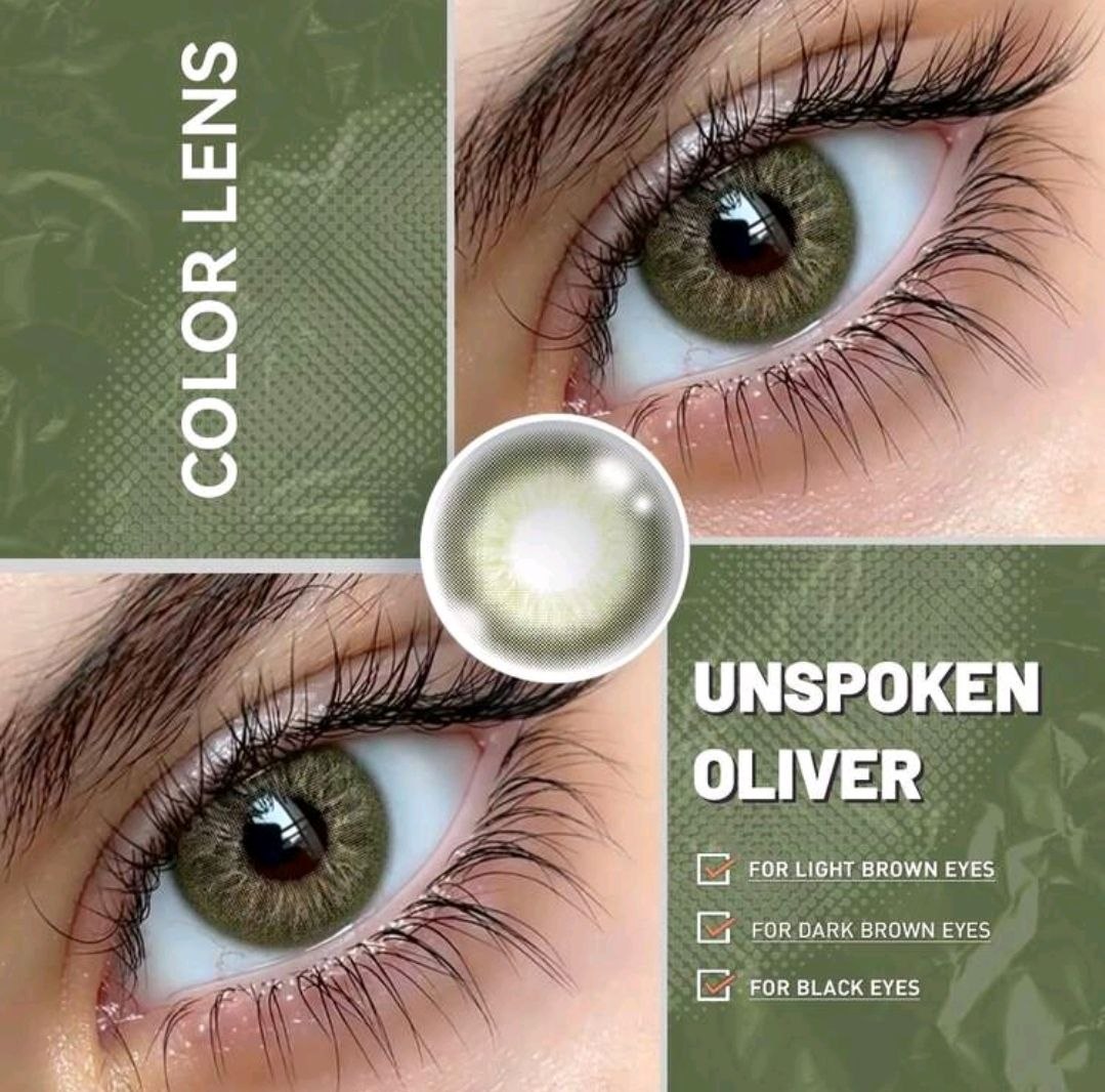 1 Pair/2 Pieces Lalens New Release Small Pupil Natural Oliver Colored Contact Lenses