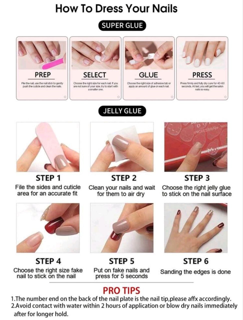 24Pcs Long Almond 3d Gelnails Makes Flower Nails Design French Tip Press On