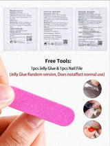 24Pcs Long Almond 3d Gelnails Makes Flower Nails Design French Tip Press On