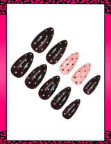 24pcs Medium Oval Nude Pink Nail Stickers