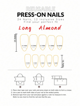 288pcs (12 Mixed Designs) Almond-Shaped