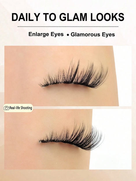 7 Pairs Half-Strip Cat Eye False Eyelashes