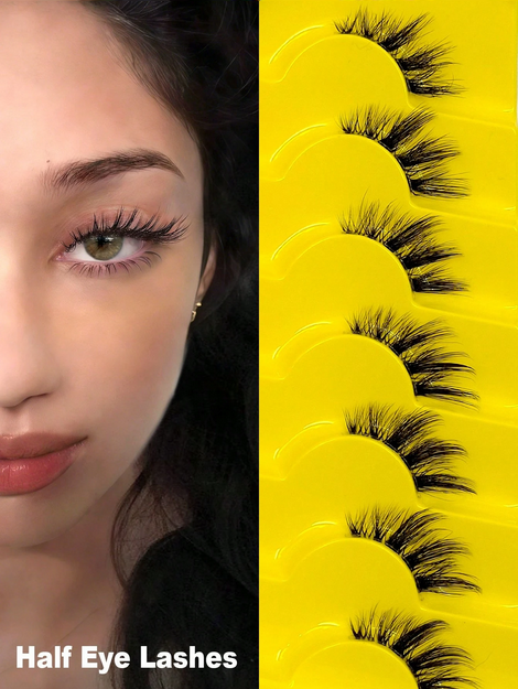 7 Pairs Half-Strip Cat Eye False Eyelashes