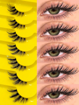 7 Pairs Half-Strip Cat Eye False Eyelashes