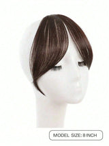 8.5 Inch Middle Part Bangs Hairpiece