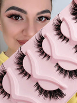 Asiteo 5 Pairs Cat Eye False Eyelashes