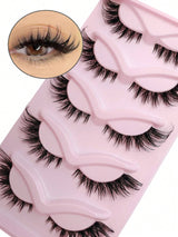 Asiteo 5 Pairs Cat Eye False Eyelashes
