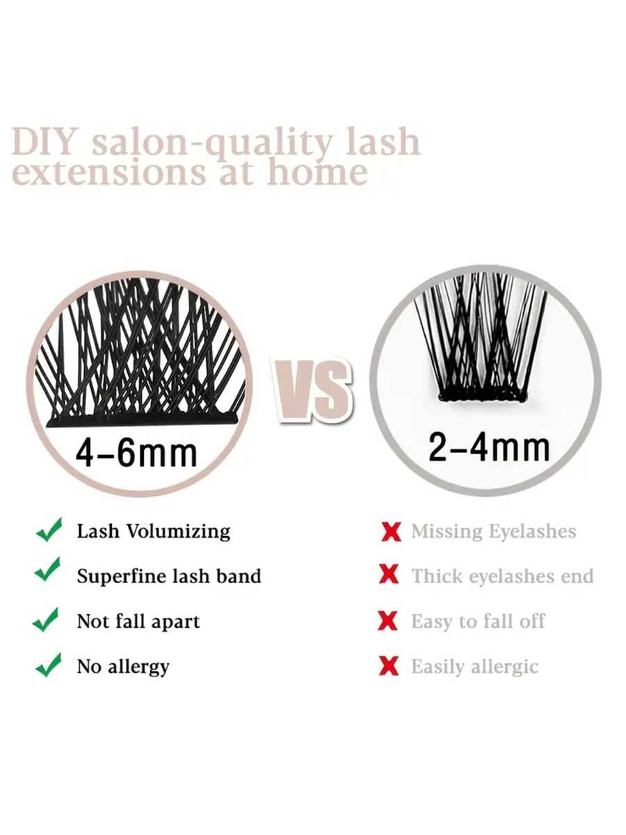 Azenlo Cluster Lashes 144 Individual Lashes Clusters Eyelash Extensions Individual