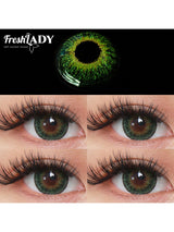 Chrismas Freshlady Aurelia 14.2mm Colored Contact Lenses 1 Year Disposable Green