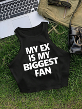 Comfortcana Slogan Printed Casual Tank Top For Summer