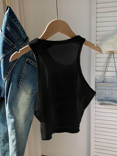 Comfortcana Slogan Printed Casual Tank Top For Summer