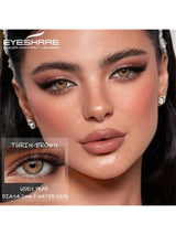 EYESHARE 2pcs Brown Color Contact Lenses Eye Makeup Soft Contact Lenses Annual