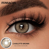 FUNSACHY CHARLOTTE-BROWN Colored Contact Lenses, Suitable For Natural Skin