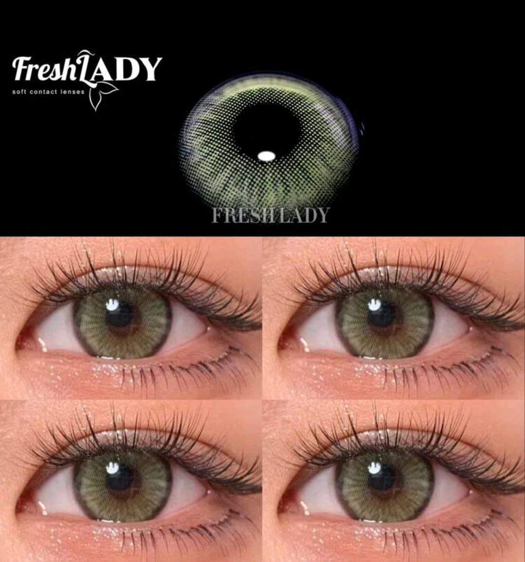 Freshlady Dawn Green Colored Contact Lenses 1 Year Disposable