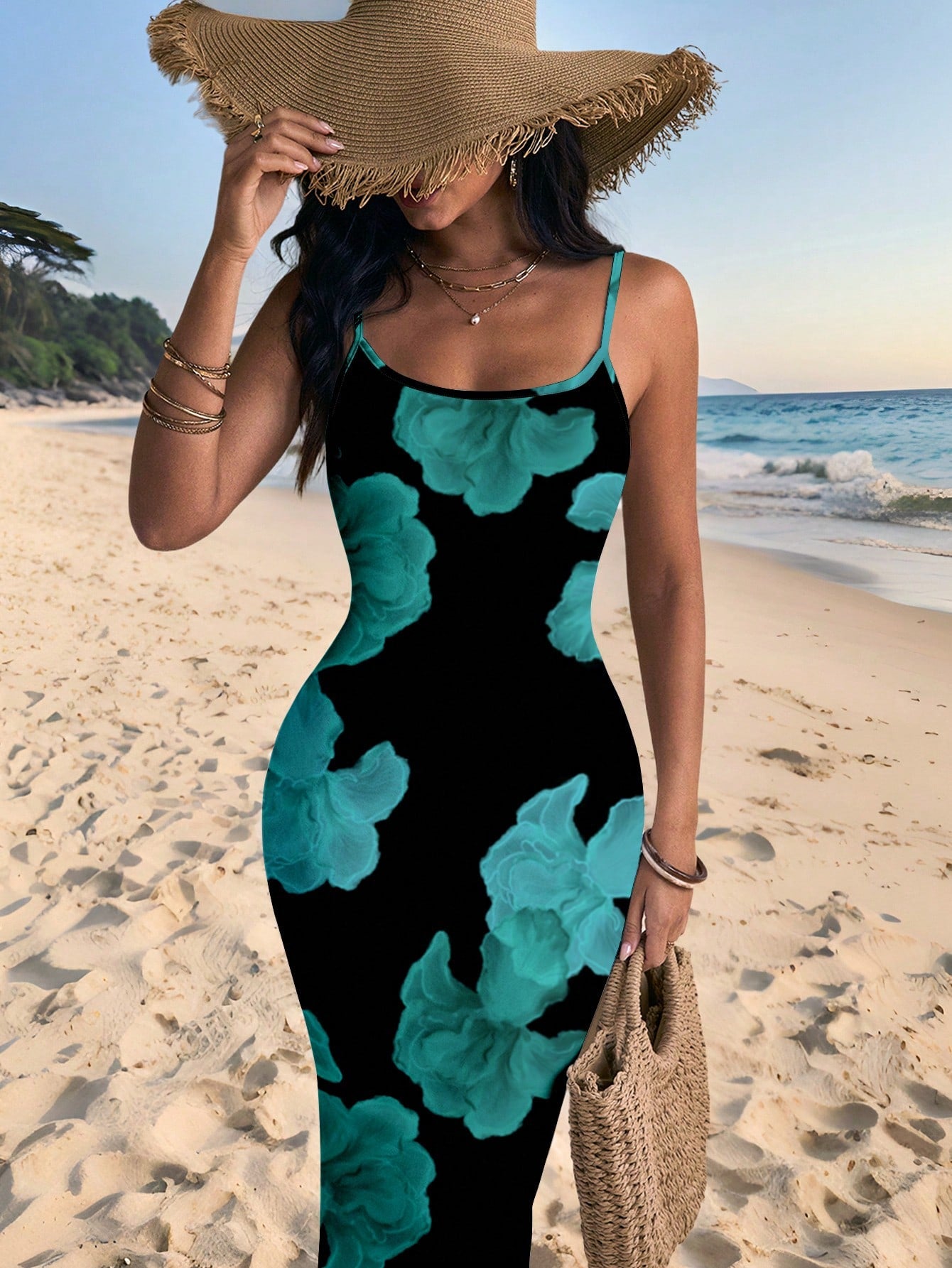 Glamance Livia Canto Studio Floral Print Elegant Vacation Beach Romantic Bodycon