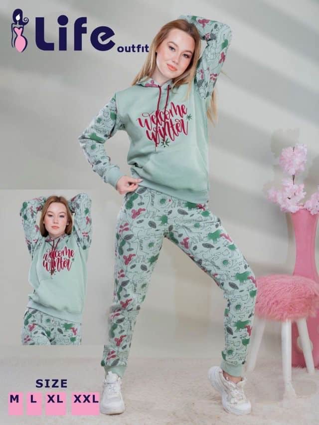 GREEN GIRAFFE PAJAMA SET