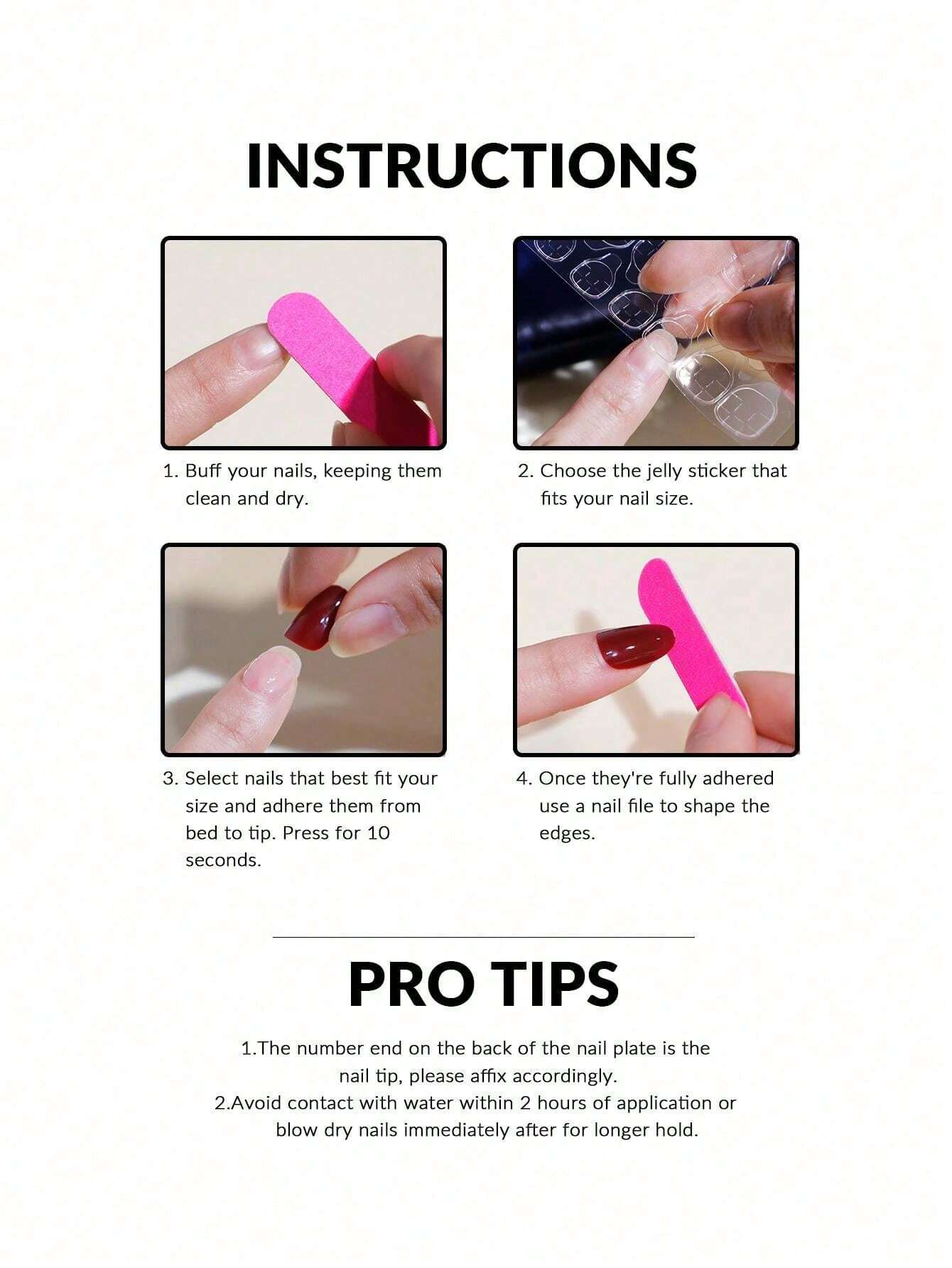 Instantly Upgrade Your Manicure! 24pcs Almond-Shaped Burgundy Nail Stickers