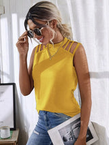 Keyhole Back Cutout Detail Tank Top