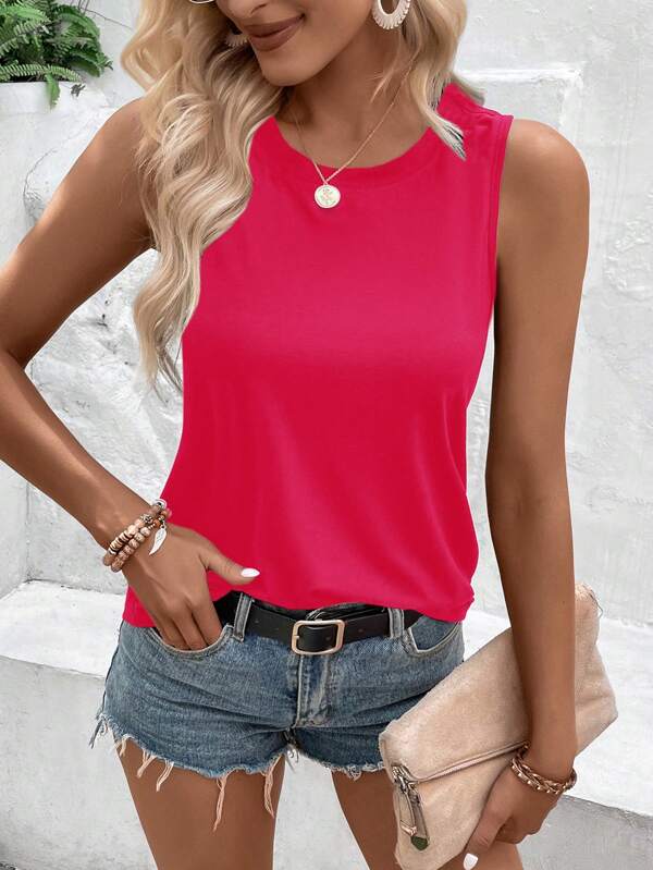 Ladder Cut Out Back Tank Top